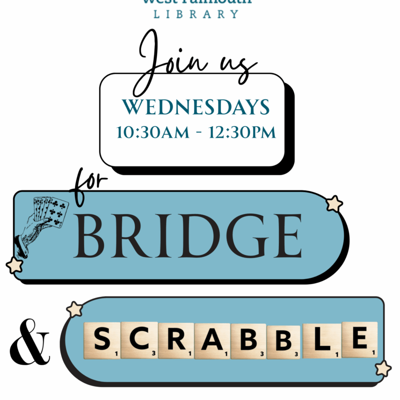 Bridge Scrabble Flier Fall 2025 for West Falmouth Library