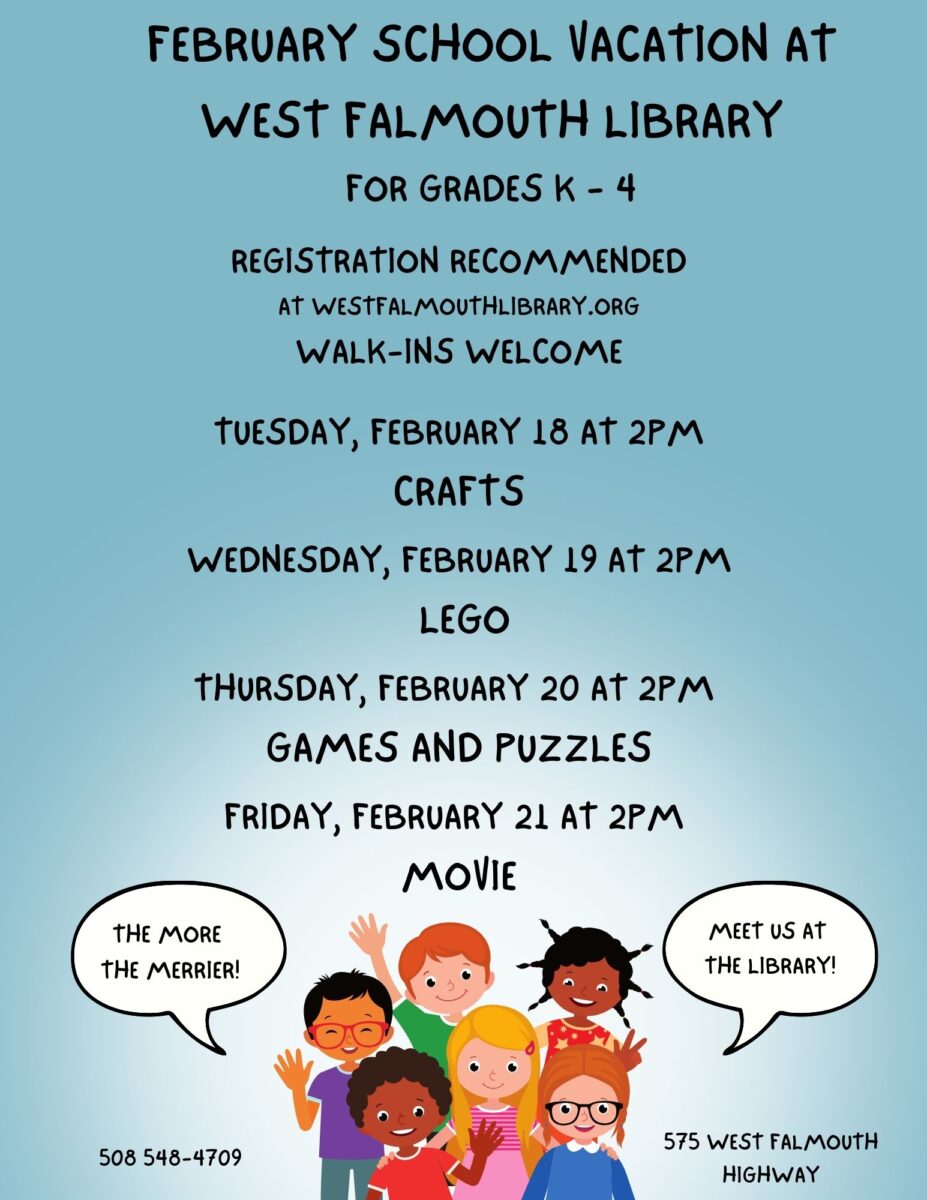 February 2025 School Vacation Events Flyer