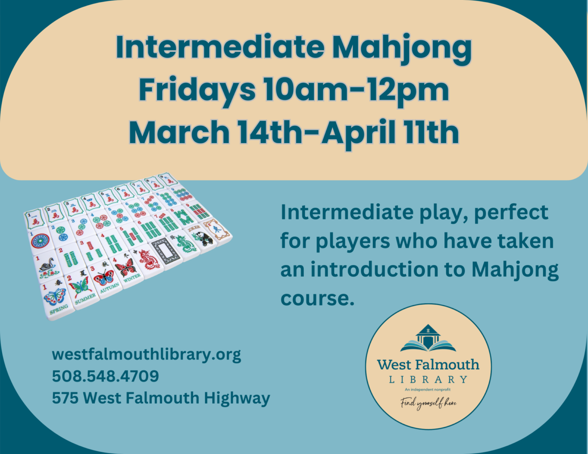 fridays Intermediate Mahong flyer for west Falmouth Library