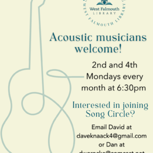 2025 Song Circle Flier for West Falmouth Library