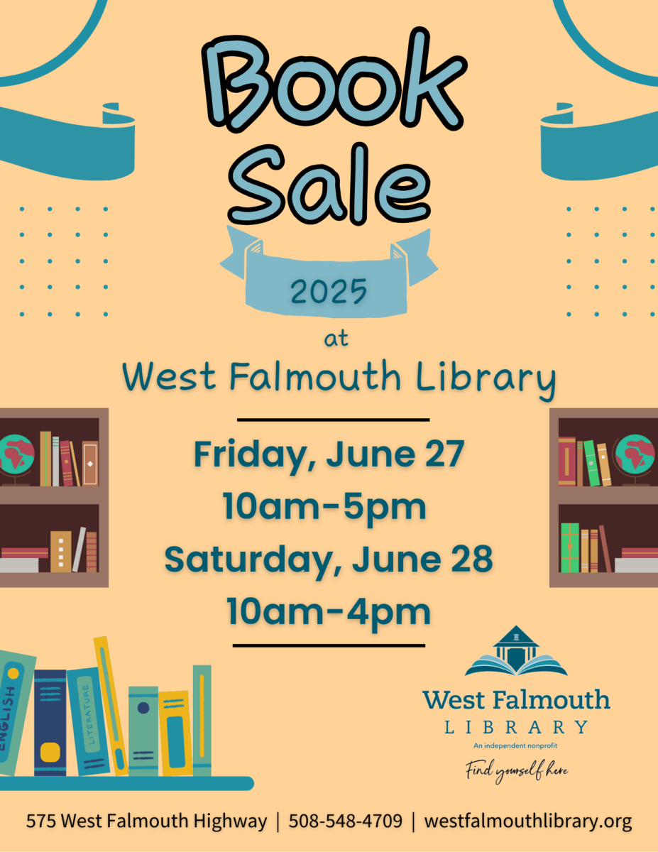 2025 West Falmouth Library Book Sale flier