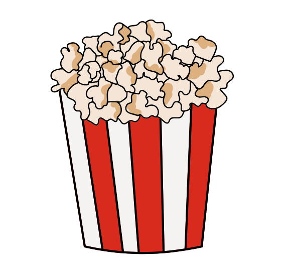 illustration of a tub of popcorn