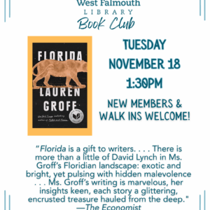 2025 WFL Fall Book Club flier for Florida book of short stories