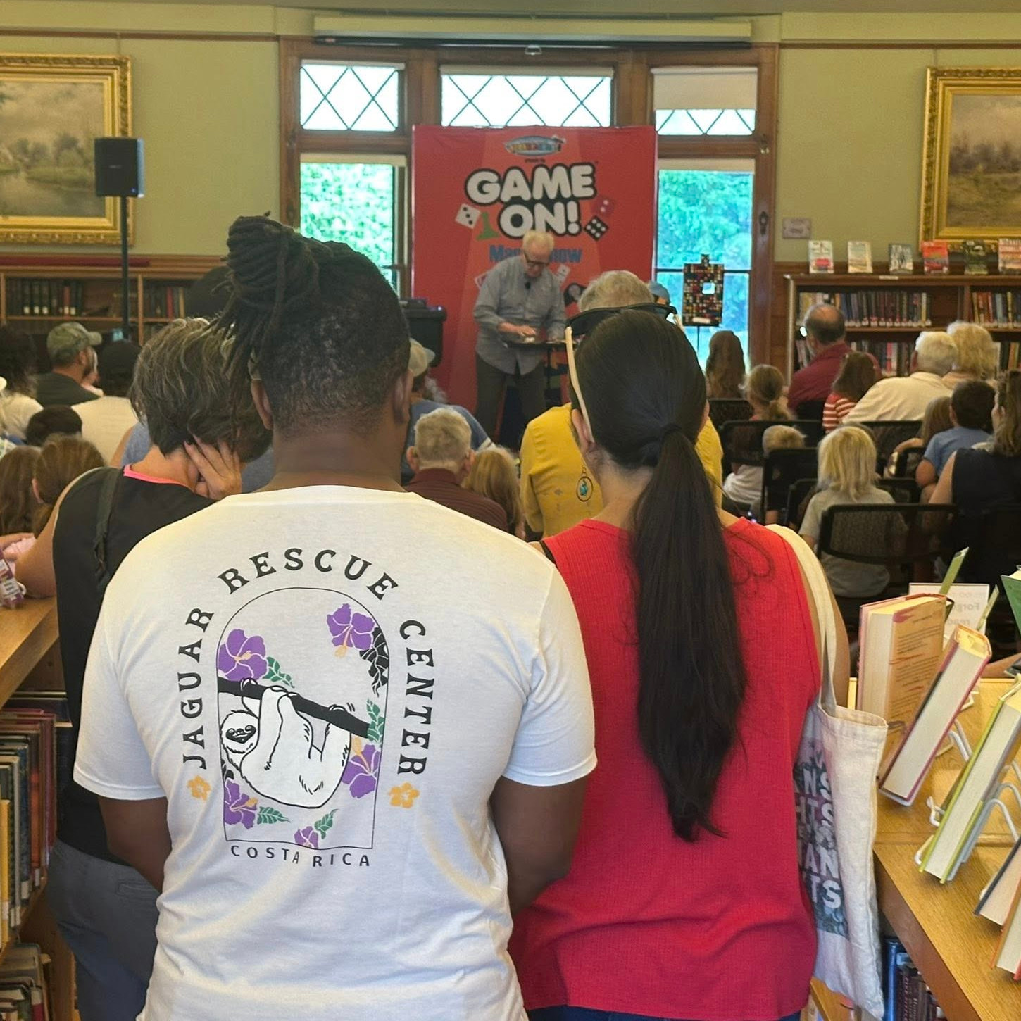 crowd at Summer 2025 Magic show at West Falmouth Library