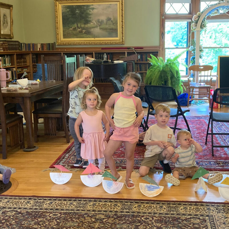 Pic of Story Boat attendees at West Falmouth Library