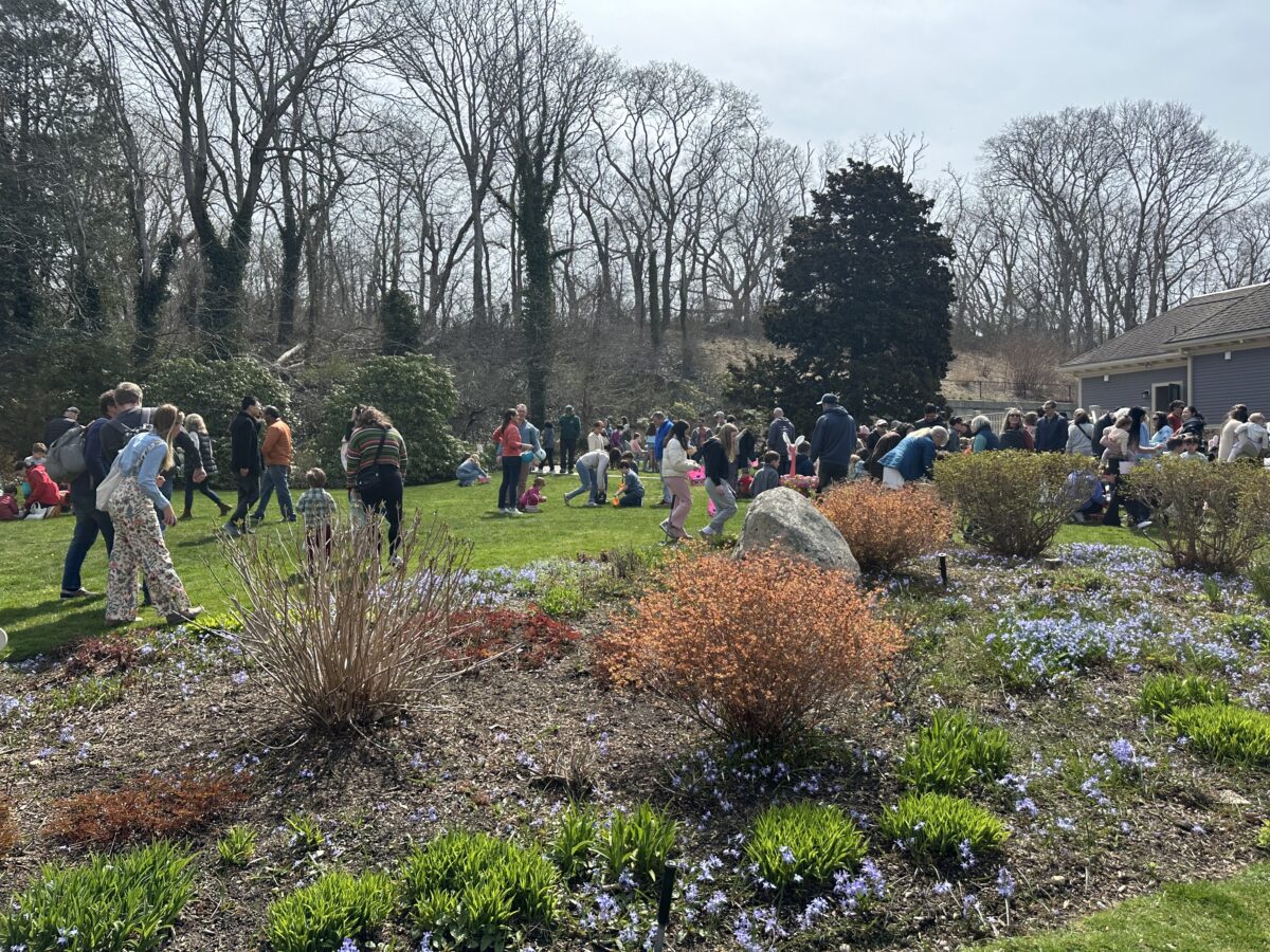 easter egg hunt April 2025 at West Falmouth Library