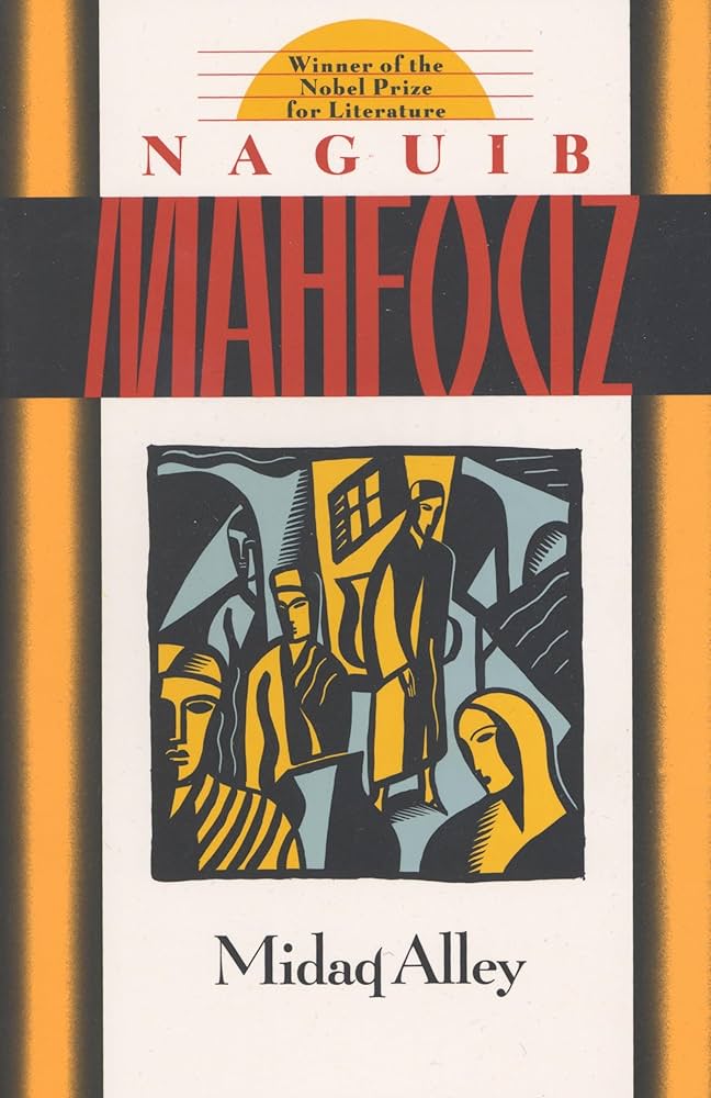 book cover for Midaq Alley by Naguib Mahfouz