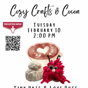 flyer for feb 10 2026 half day craft day at West Falmouth Library