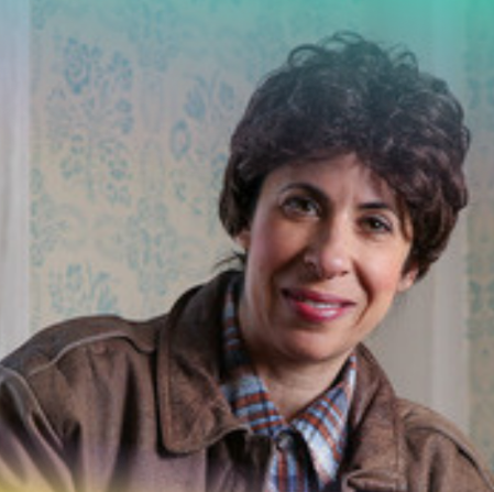 Actress Sheryl Faye as Amelia Earhart