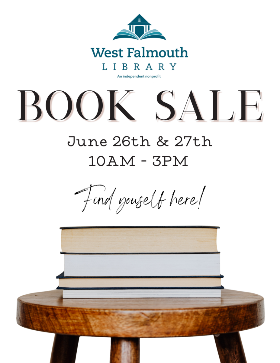 2026 Book Sale Flyer for West Falmouth Library annual sale