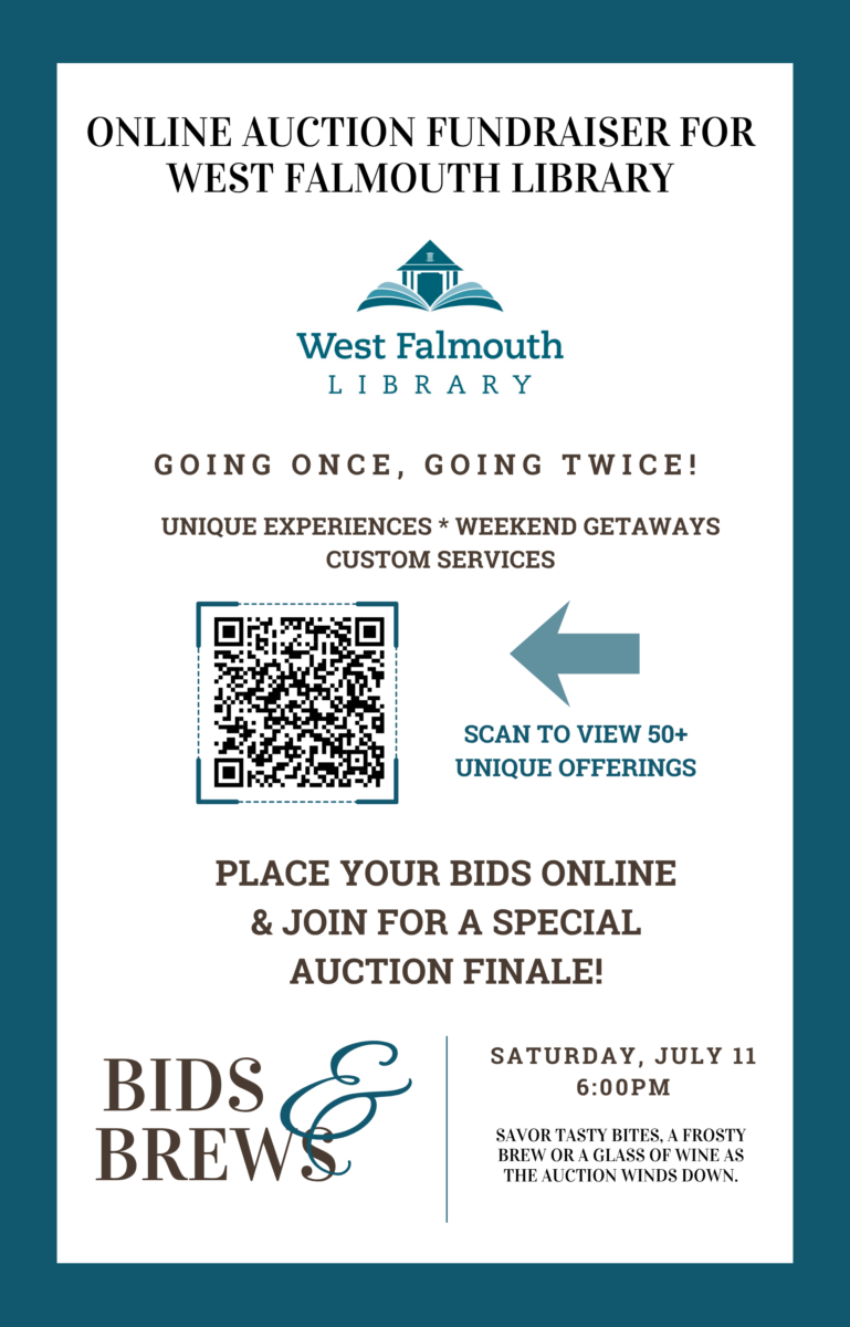 Silent Auction 2026 Flyer for West Falmouth Library