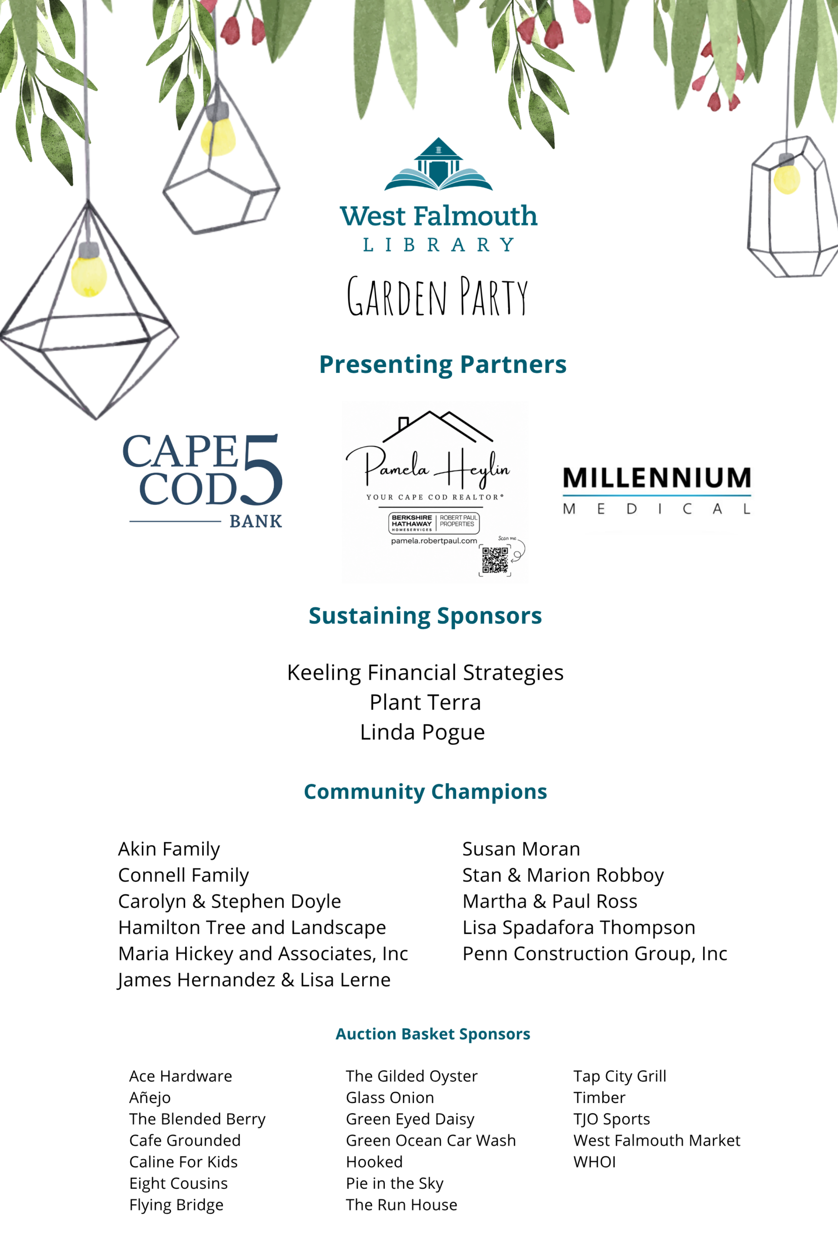 Garden Party Sponsors