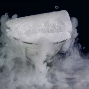 photograph of smoky dry ice