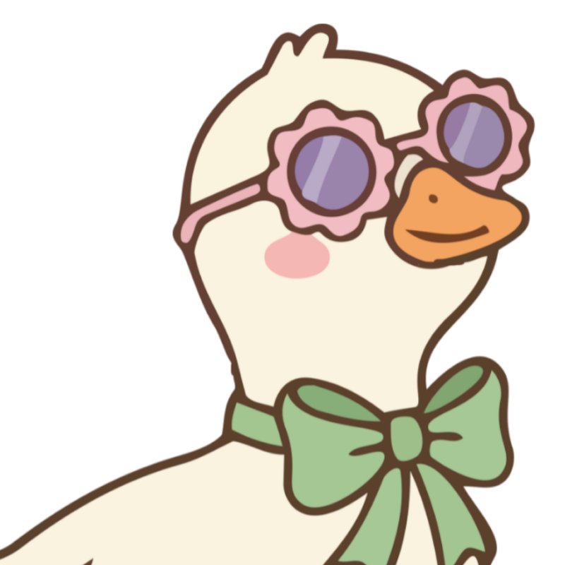 color illustration of a goose wearing sunglasses and a bow tie