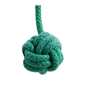 green cord monkey fist knot