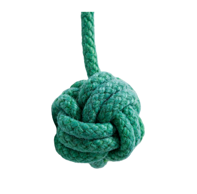 green cord monkey fist knot