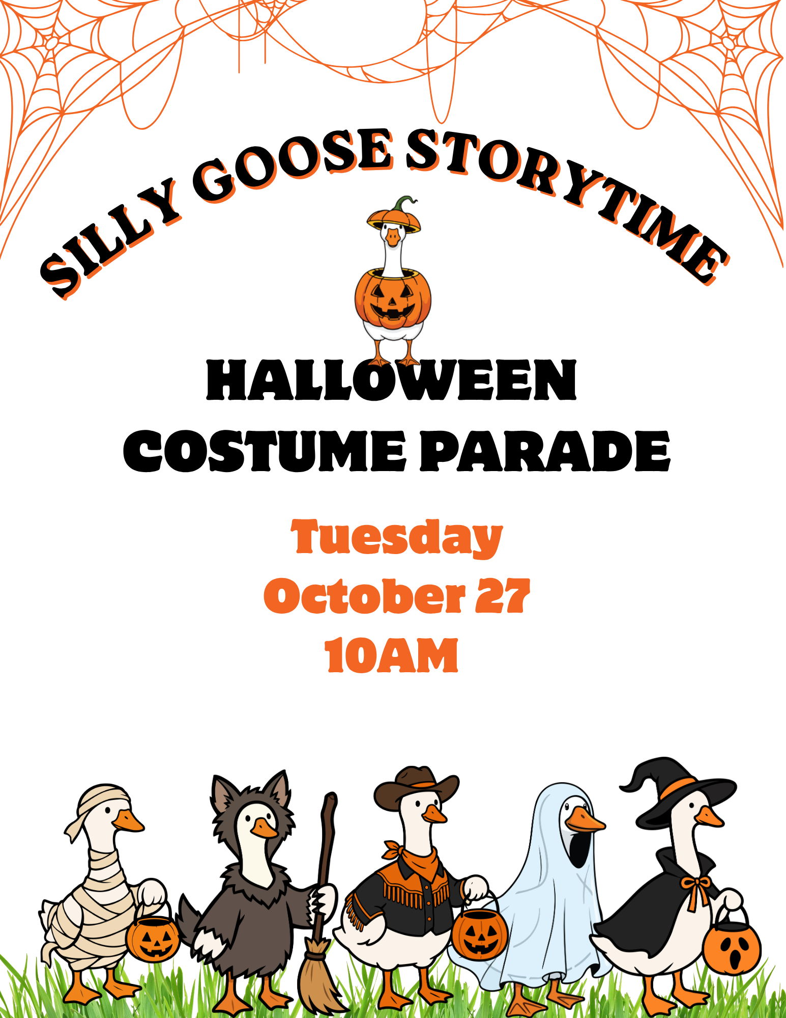 flyer for Halloween Parade 2026 at West Falmouth Library