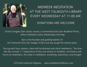 Midweek Meditation Weekly on Wednesdays at 11am - No registration required